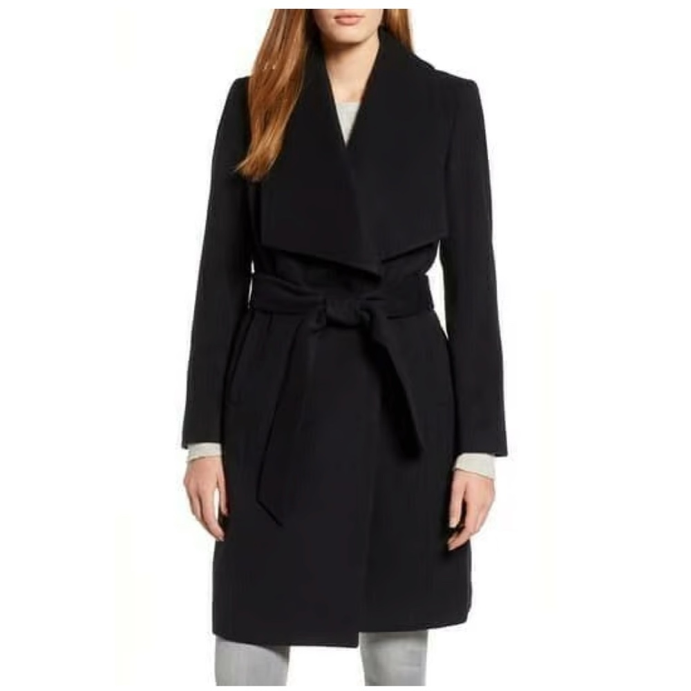 Nanette Lepore Wool Blend Belted Wrap Peacoat/Coat
